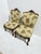 Small Louis XV Style Armchairs in Curved Carved Wood with Floral Fabric, 1940s, Set of 2 For Sale - Image 3 of 10