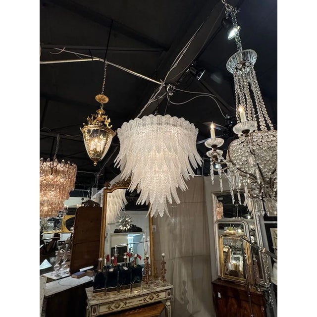 Modern Large Scale Murano Waterfall Chandelier For Sale - Image 3 of 7