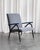 Italian Grey and Blue Armchair, 1960s For Sale - Image 5 of 5
