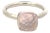 Soft Pink Rose Quartz Solitaire Ring for Women in 925 Silver, Size 7.5 For Sale