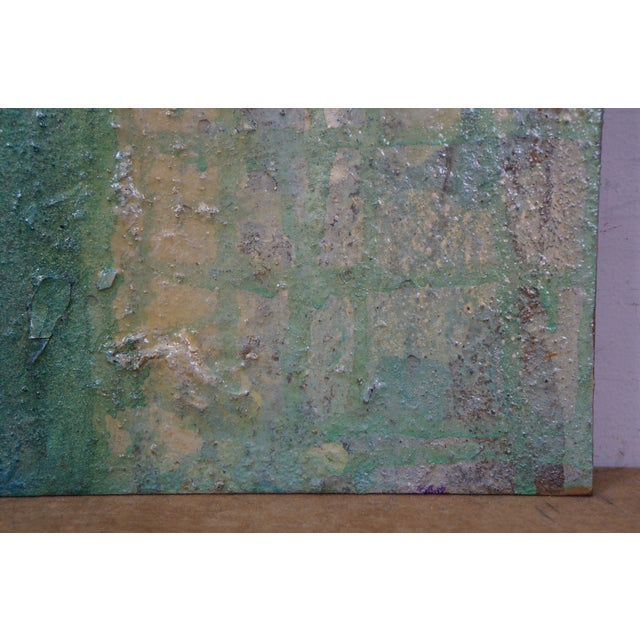 2015 Mike Elsass Abstract Modern Textured Metal Rust Art Plaque Panel 16" For Sale - Image 9 of 13