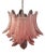Italian Murano Six-Tier Felci Glass Chandelier with 36 Pink Glasses For Sale