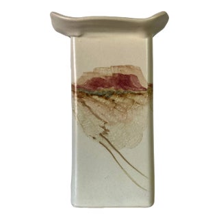 80's Vintage Southwestern Ceramic Vase , Signed For Sale