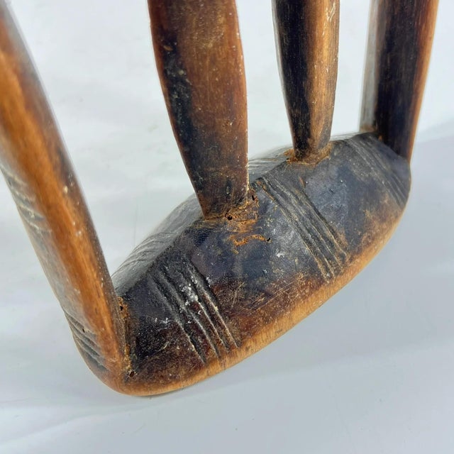 Wood Early 20th Century Wooden Headrest Ethiopia For Sale - Image 7 of 7
