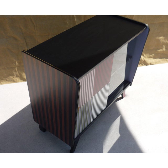 Wood Vintage Chest of Drawers with Sliding Doors, 1950s For Sale - Image 7 of 9