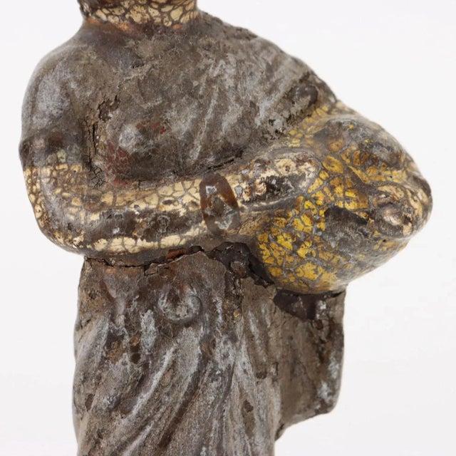 20th Century Statue Coloured Terracotta For Sale - Image 4 of 10