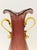 Brown and Yellow Murano Glass Amphora Vase attributed to Fratelli Toso, Italy, 1940s For Sale - Image 6 of 12
