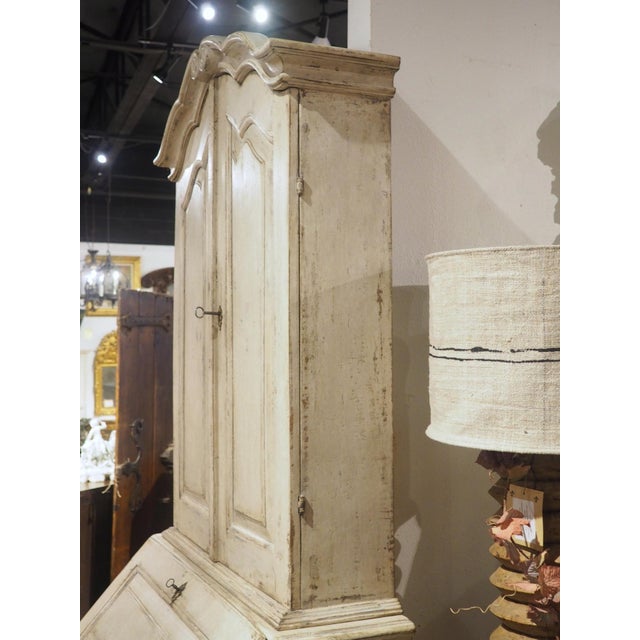 Hand Painted and Lightly Scraped Swedish Gustavian Style Secretary For Sale - Image 13 of 18