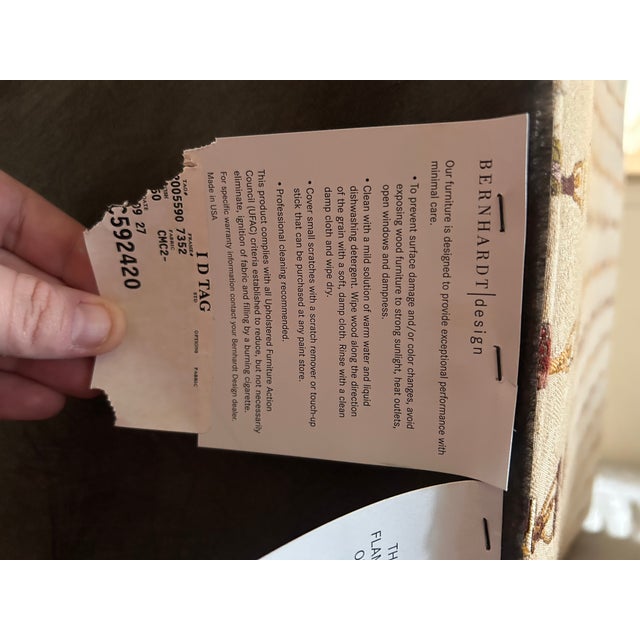 Excellent Condition Bernhardt Upholstered Accent Chair in Donghia “Au Marche” Fabric For Sale In San Francisco - Image 6 of 6