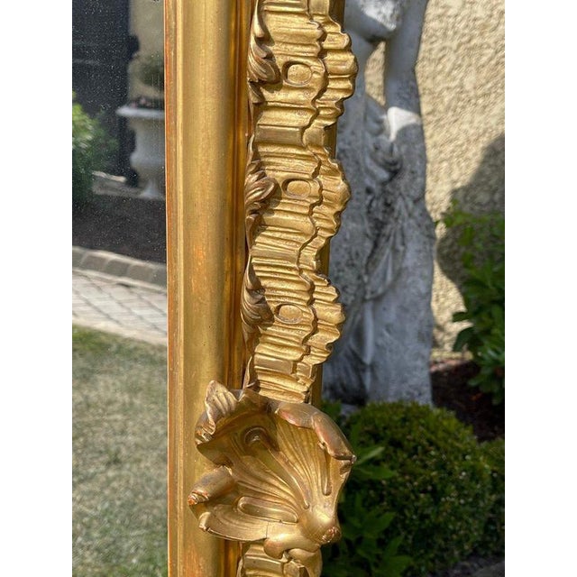 Golden Fireplace Mirror For Sale - Image 5 of 12