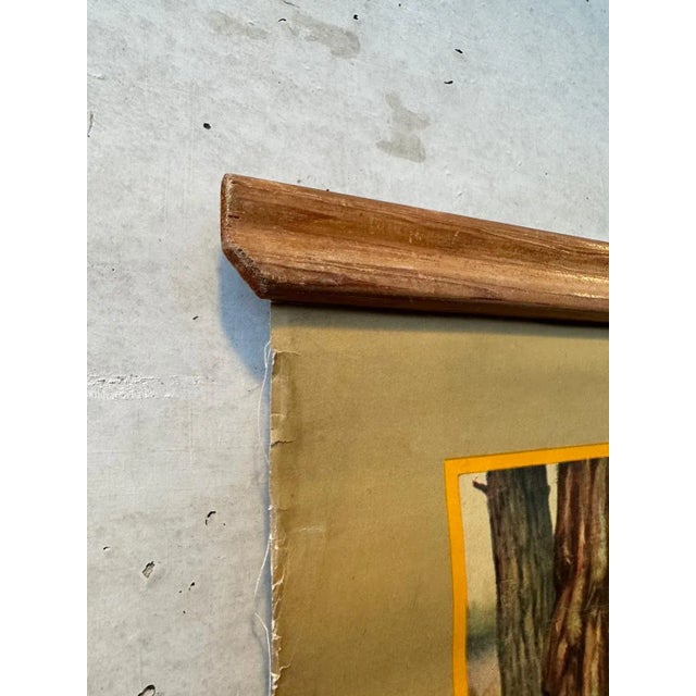 Vintage Linen School Map On the Heath For Sale - Image 10 of 12