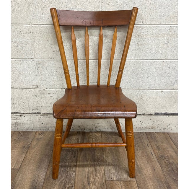 Antique Primitive 19th Century Handmade Farmhouse Chair For Sale In Kansas City - Image 6 of 9