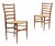 Beech and Woven Cord Chairs, 1950s, Set of 2 For Sale