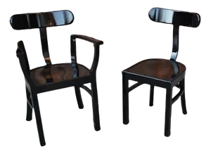 Set of Art Deco Chairs by Lajos Kozma for Woodworking RT, 1920s