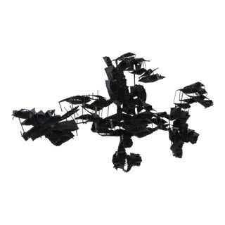 Modern Brutalist Rustic Metal Wall Art 5758 For Sale