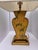 1980s Chinoiserie Bradburn Gallery Hand-Painted Faux Bois Metal Table Lamp With Original Labeled Shade For Sale - Image 9 of 12