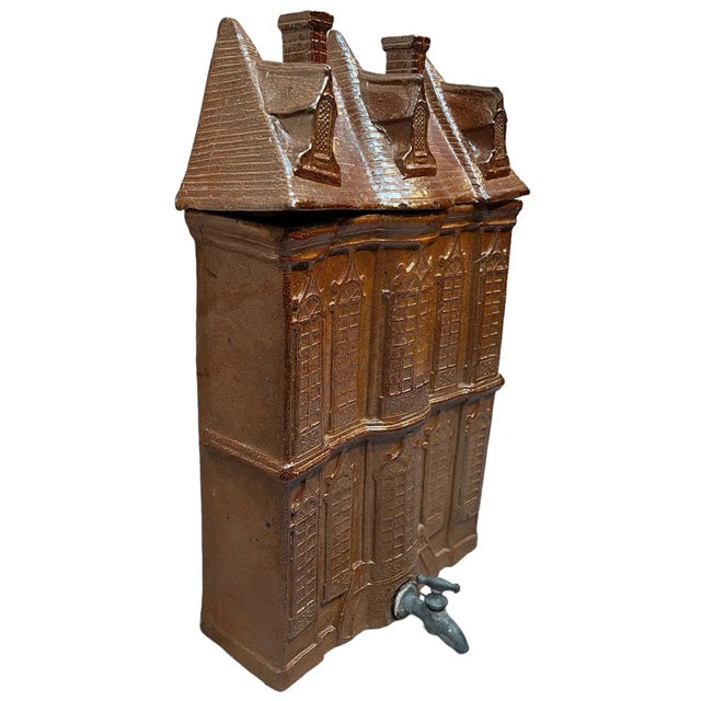 Ceramic Early 19th Century English Wall Hanging Pottery Cistern For Sale - Image 7 of 13