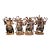 Set of 4 Gilt Bronze Guardian King Statues With Polychrome Enamel For Sale