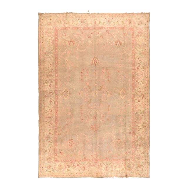 Antique Oushak Rug 8'1'' X 11'10'' | Chairish
