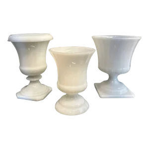 Milk Glass Coupes, S/3