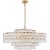Liscia Large Chandelier in Gild with Crystal Designer: AERIN Canopy: 5" Round Mounting: Chain Shade Detail: Crystal...