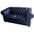 Elevate Your Living Space With These Navy Chesterfield Genuine Leather Sofa and Loveseat Set For Sale In Raleigh - Image 6 of 12