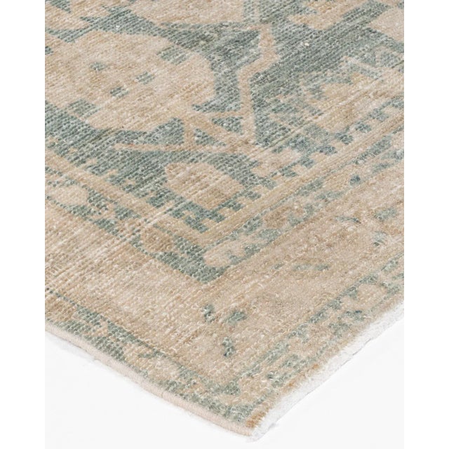 Green Vintage Malayer Runner 3'7 X 16'9 For Sale - Image 8 of 9