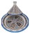 Classic Cobalt Blue and White Fes Ceramic Tagine With Arabesque Motifs For Sale