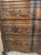 Brass Vintage French Oak Chest of Drawers With Serpentine Drawer Fronts For Sale - Image 8 of 11