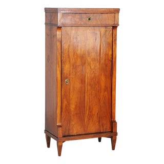 Biedermeier Cabinet in Walnut Veneer, Czech, 1820s For Sale