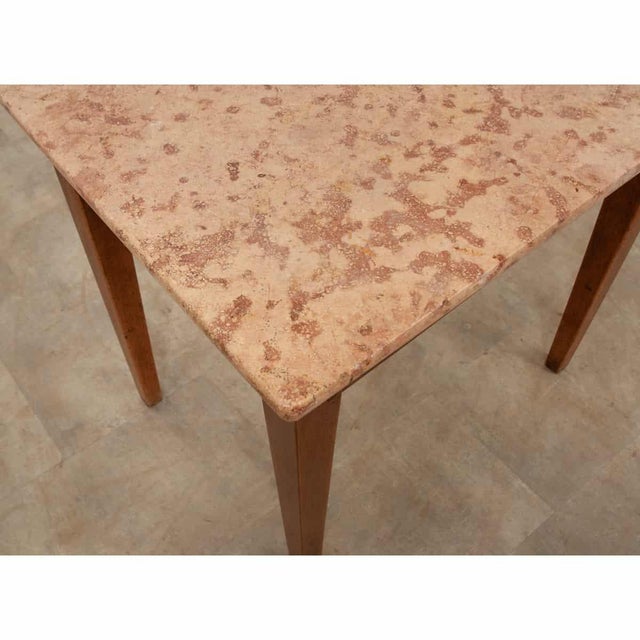 English 19th Century Walnut & Soapstone Table For Sale - Image 4 of 9