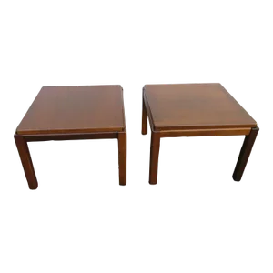 Mid Century Modern Pair of Large Side End Tables by Lane