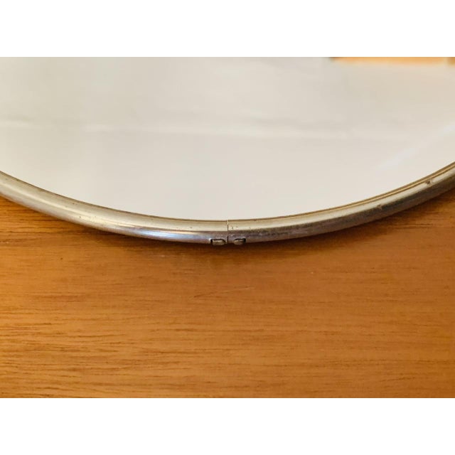 Metal Mid-Century French Round Barbers Mirror, 1950s For Sale - Image 7 of 18