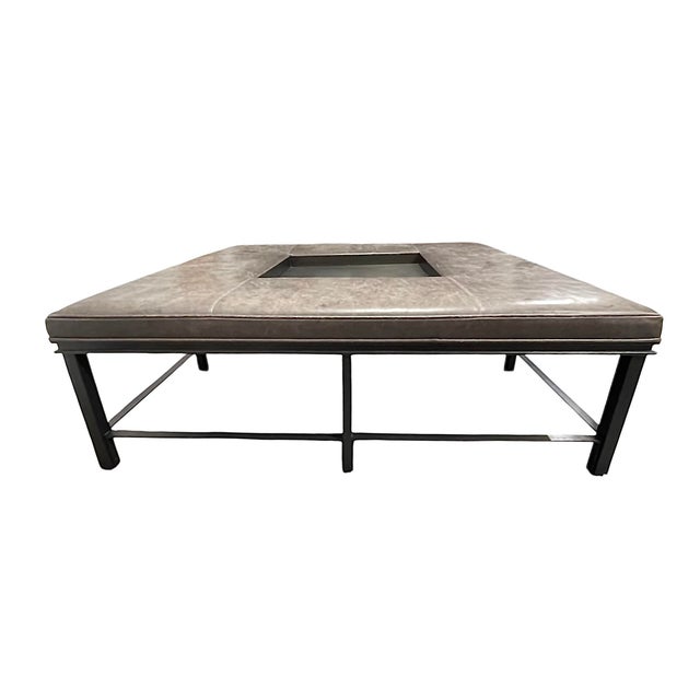 Baker Furniture Company Baker Furniture Porter Coffee Table Ottoman by Bill Sofield For Sale - Image 4 of 5