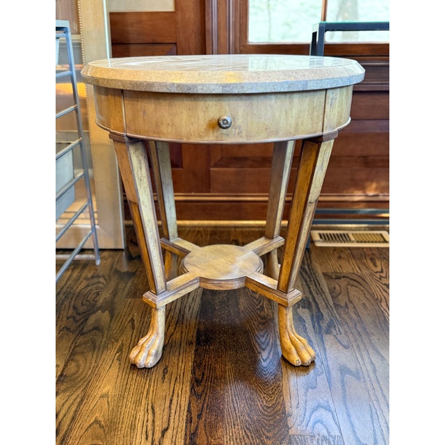 Kreiss Empire Stone Top Side Table For Sale In Washington DC - Image 6 of 6