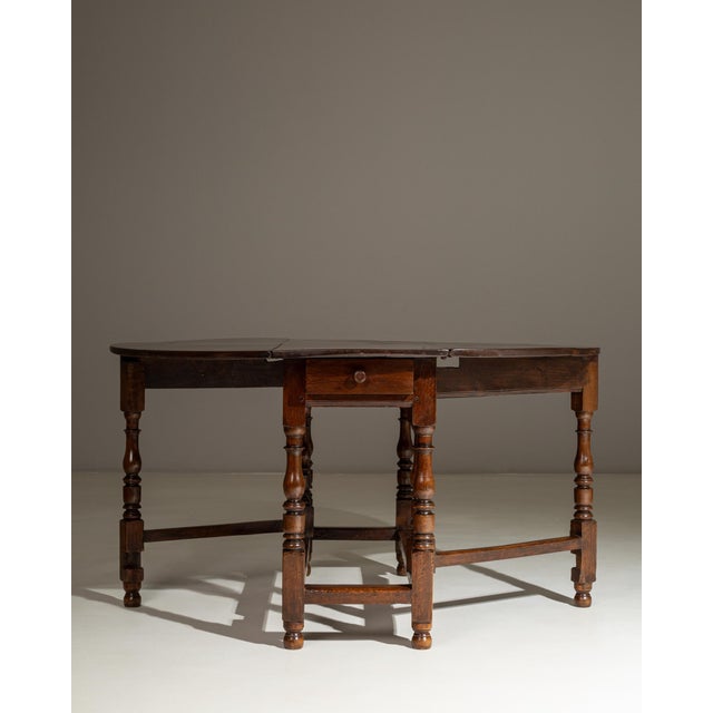 French Provincial 19th Century French Wooden Drop Leaf Table in Original Patina For Sale - Image 3 of 18