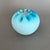 Traditional Vintage Aqua and White Ruffled Satin Glass Vase 4” For Sale - Image 3 of 8