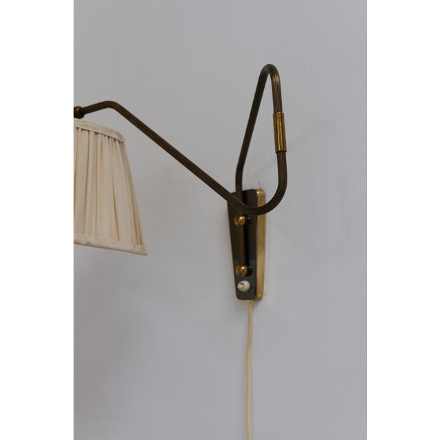 Danish Articulating Brass Wall Light by Teknika, Denmark, 1950s For Sale - Image 16 of 18