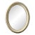 Vintage Neoclassical Oval Wall Mirror W/ Silver Leaf For Sale