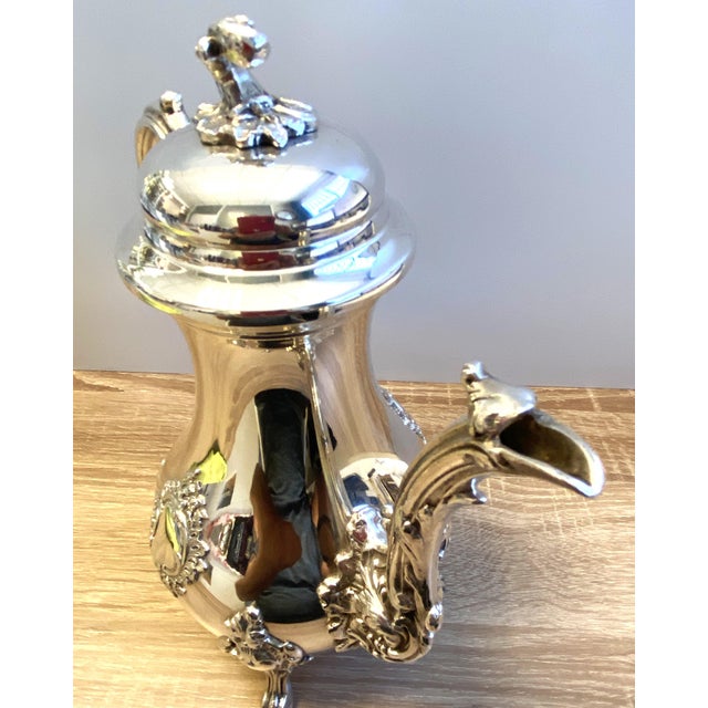 Louis XV Style Rocaille Silver Metal Coffee Pot, 1890s For Sale - Image 11 of 15