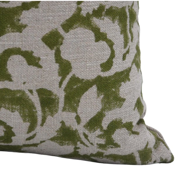 Fabdivine Handmade Block Print Thick Linen 14x20 Inch Pillow Cover for Sofa & Bed- Sulit For Sale - Image 4 of 5