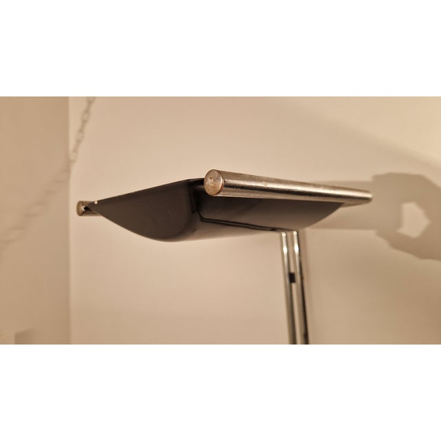 Metal Chrome Halogen Floor Lamp with Black Marble Base, 1970s For Sale - Image 7 of 11