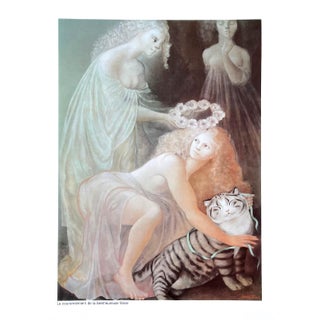 Leonor Fini Photogravure 2 Le Couronnement De La Bienheureuse Feline 1980 For Sale
