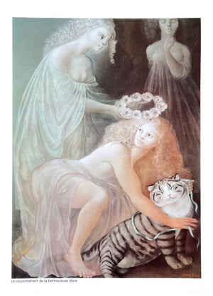 Leonor Fini Photogravure 2 Le Couronnement De La Bienheureuse Feline 1980