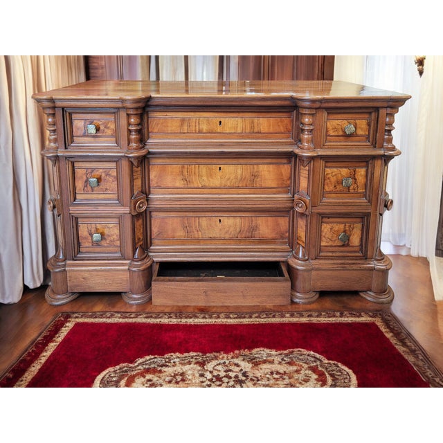 1940s American Block Front Chest of Drawers For Sale - Image 5 of 10
