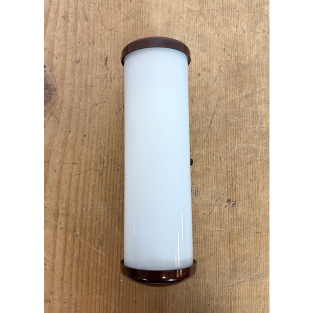 Industrial Brown Bakelite Wall Light with Milk Glass Shade from Elektrosvit, 1950s For Sale - Image 12 of 14
