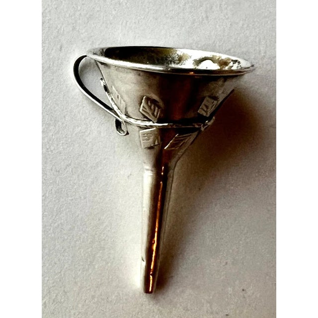 19th Century Sterling Silver Repoussé or Filigree Perfume Funnel For Sale - Image 9 of 10