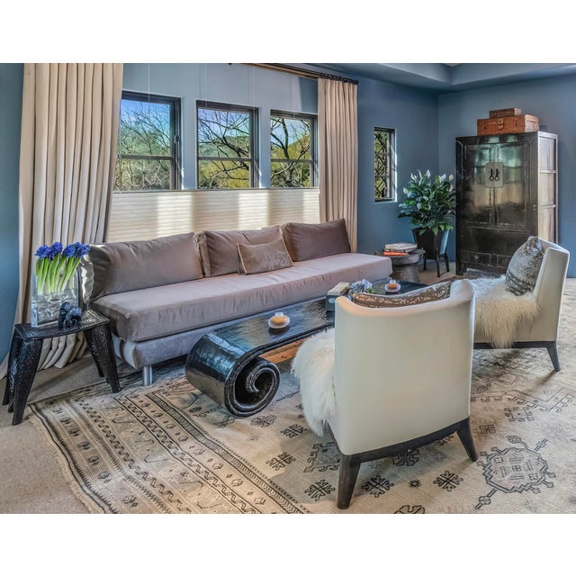 Contemporary Custom Contemporary Silk Mohair Sofa For Sale - Image 3 of 6