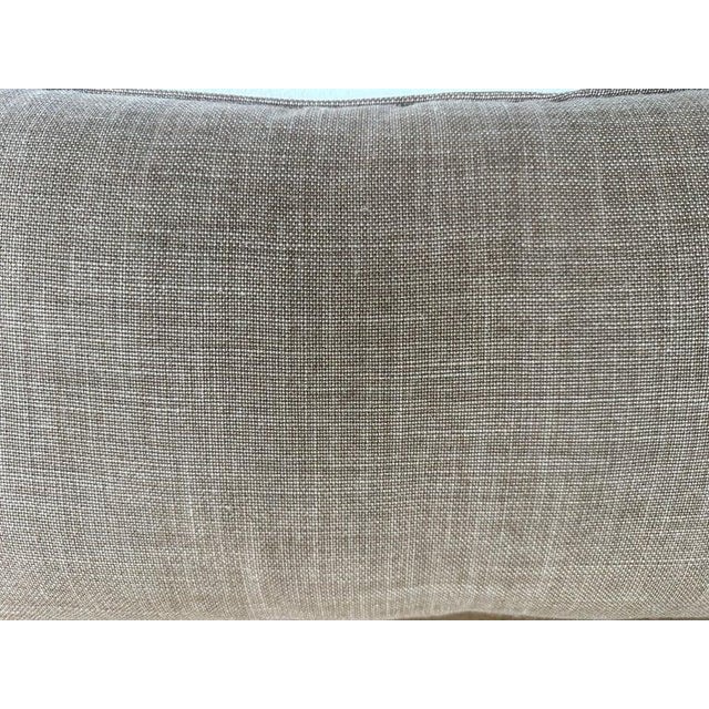 Textile Rococo Stenciled Pillow by Nomi Textiles, Smoky Gray Velvet, Usa For Sale - Image 7 of 7
