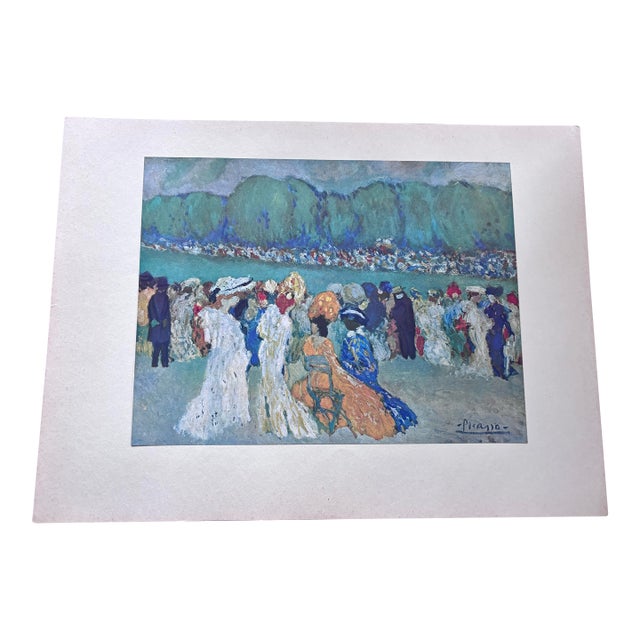 Pablo Picasso, Longchamp, Limited Edition Chromolithograph 1940s Print. Signed in Plate. For Sale